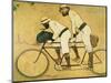 Self Portrait of Casas with Pere Romeu on a Tandem, 1897 (Oil on Panel)-Ramon Casas i Carbo-Mounted Premium Giclee Print