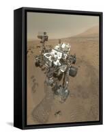 Self-Portrait of Curiosity Rover in Gale Crater on the Surface of Mars-null-Framed Stretched Canvas