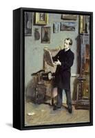 Self-Portrait of Giovanni Boldini Looking at a Picture, Ca 1865-Giovanni Boldini-Framed Stretched Canvas