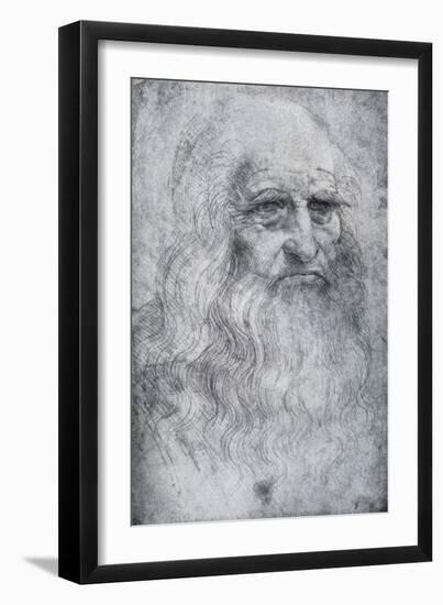 Self Portrait of Leonardo Da Vinci, C1512-1515-Leonardo da Vinci-Framed Giclee Print