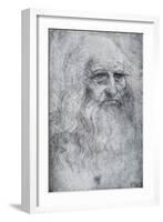 Self Portrait of Leonardo Da Vinci, C1512-1515-Leonardo da Vinci-Framed Giclee Print