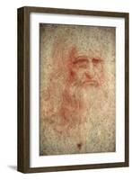 Self Portrait of Leonardo Da Vinci, Italian Painter, Sculptor, Engineer and Architect, C1513-Leonardo da Vinci-Framed Giclee Print