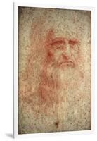 Self Portrait of Leonardo Da Vinci, Italian Painter, Sculptor, Engineer and Architect, C1513-Leonardo da Vinci-Framed Giclee Print