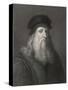 Self-Portrait of Leonardo da Vinci-Raffaelle Morghen-Stretched Canvas