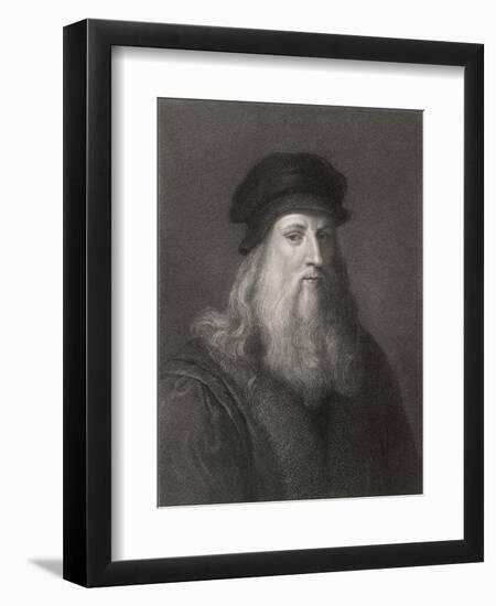 Self-Portrait of Leonardo da Vinci-Raffaelle Morghen-Framed Photographic Print