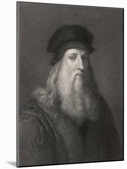 Self-Portrait of Leonardo da Vinci-Raffaelle Morghen-Mounted Photographic Print