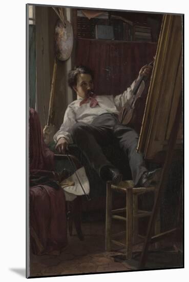 Self-Portrait of the Artist in His Studio, 1875-Thomas Hovenden-Mounted Giclee Print