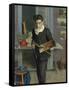 Self-Portrait of the Artist in His Studio, 1898 (Oil on Canvas)-Julio Romero de Torres-Framed Stretched Canvas