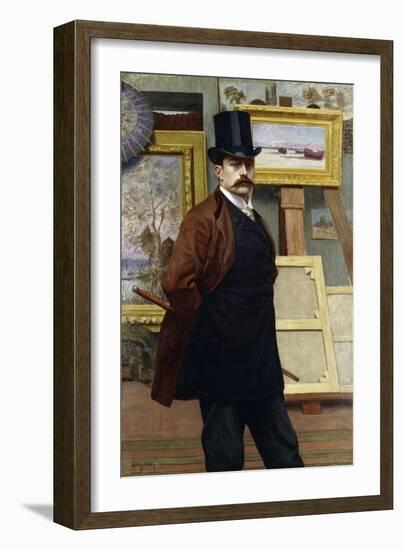 Self Portrait of the Artist in His Studio-Georges Seurat-Framed Giclee Print