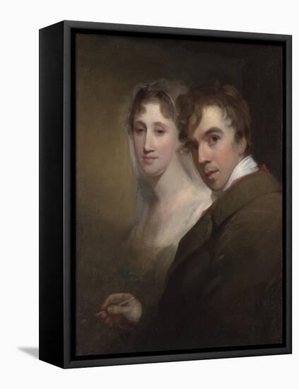 Self-Portrait of the Artist Painting His Wife, c.1810-Thomas Sully-Framed Stretched Canvas