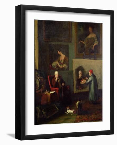 Self Portrait of the Artist Painting Sir Walter Scott (1771-1832)-James Northcote-Framed Giclee Print