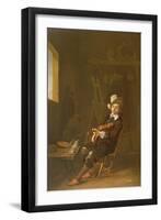 Self Portrait of the Artist Playing a Violin-John Absolon-Framed Premium Giclee Print