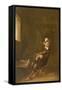 Self Portrait of the Artist Playing a Violin-John Absolon-Framed Stretched Canvas