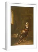 Self Portrait of the Artist Playing a Violin-John Absolon-Framed Giclee Print