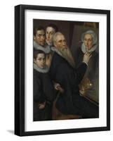 Self- Portrait of the Painter with His Family,-Jacob Willemsz Delff I-Framed Art Print