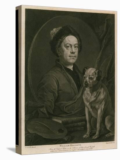 Self-Portrait of William Hogarth-William Hogarth-Stretched Canvas