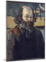 Self-Portrait - Oil on Canvas, 1875-Paul Cezanne-Mounted Giclee Print
