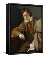 Self-Portrait (Oil on Copper)-Cornelis Saftleven-Framed Stretched Canvas