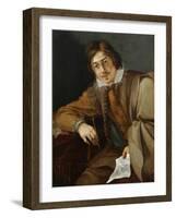 Self-Portrait (Oil on Copper)-Cornelis Saftleven-Framed Giclee Print