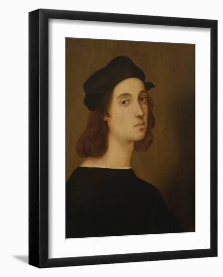 Self Portrait (Oil on Panel)-Raphael (1483-1520)-Framed Giclee Print