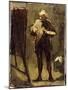 Self Portrait (Oil on Panel)-Honore Daumier-Mounted Giclee Print