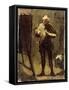 Self Portrait (Oil on Panel)-Honore Daumier-Framed Stretched Canvas