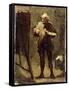 Self Portrait (Oil on Panel)-Honore Daumier-Framed Stretched Canvas