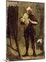 Self Portrait (Oil on Panel)-Honore Daumier-Mounted Giclee Print