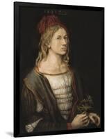 Self-Portrait or Portrait of the Artist Holding a Thistle-Albrecht Dürer-Framed Art Print