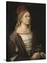 Self-Portrait or Portrait of the Artist Holding a Thistle-Albrecht Dürer-Stretched Canvas