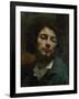 Self Portrait Or, the Man with a Pipe, circa 1846-Gustave Courbet-Framed Giclee Print