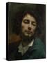 Self Portrait Or, the Man with a Pipe, circa 1846-Gustave Courbet-Stretched Canvas