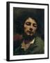 Self-Portrait or the Man with the Pipe (Oil on Canvas, 1849)-Gustave Courbet-Framed Giclee Print