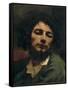 Self-Portrait or the Man with the Pipe (Oil on Canvas, 1849)-Gustave Courbet-Framed Stretched Canvas