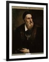 Self-Portrait (Painting, 1562)-Titian (c 1488-1576)-Framed Giclee Print