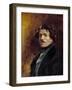 Self-Portrait Painting by Eugene Delacroix (1798-1863) 1837 Sun. 0,65X0,54 M - Self-Portrait of Eug-Ferdinand Victor Eugene Delacroix-Framed Giclee Print