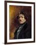 Self-Portrait Painting by Eugene Delacroix (1798-1863) 1837 Sun. 0,65X0,54 M - Self-Portrait of Eug-Ferdinand Victor Eugene Delacroix-Framed Giclee Print