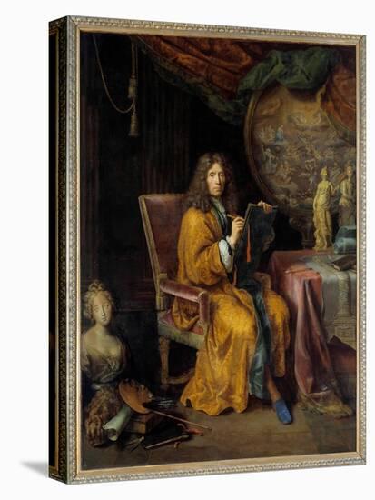 Self Portrait Painting by Pierre Mignard (1612-1695) 17Th Century. Sun 2,35X1,88 M. - Self Portrait-Pierre Mignard-Stretched Canvas