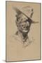 Self Portrait (Pencil on Paper)-Frederic Remington-Mounted Giclee Print