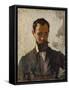 Self Portrait Study, C.1912 (Oil on Canvas)-Adolphe Valette-Framed Stretched Canvas