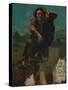 Self-Portrait (The Man Made Mad by Fea)-Gustave Courbet-Stretched Canvas