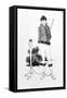 Self Portrait Tied to a Herm-Aubrey Beardsley-Framed Stretched Canvas