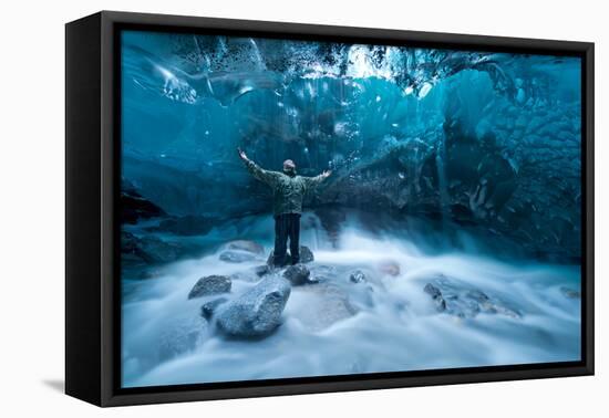 Self Portrait under a Glacier-Jonathan Tucker-Framed Stretched Canvas