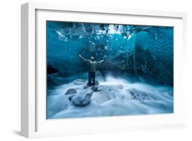 Self Portrait under a Glacier-Jonathan Tucker-Framed Photographic Print