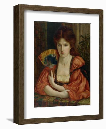 Self Portrait (W/C on Paper) (See also 183575)-Marie Spartali Stillman-Framed Premium Giclee Print