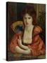 Self Portrait (W/C on Paper) (See also 183575)-Marie Spartali Stillman-Stretched Canvas