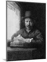 Self Portrait While Drawing, 1648-Rembrandt van Rijn-Mounted Giclee Print