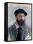 Self Portrait with a Beret, 1886-Claude Monet-Framed Stretched Canvas