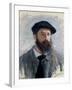 Self Portrait with a Beret, 1886-Claude Monet-Framed Giclee Print