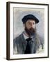 Self Portrait with a Beret, 1886-Claude Monet-Framed Giclee Print